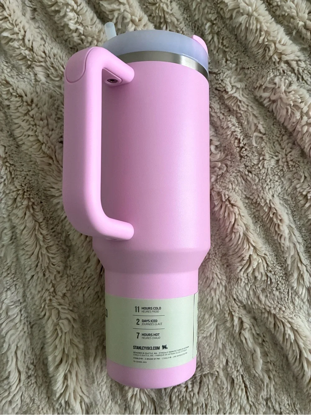 NWT Stanley cherry blossom Insulated Tumbler with Handle and Straw 30oz - Picture 3 of 6